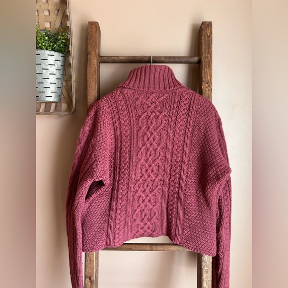 Paul James 100% Wool Made in England Turtleneck Sweater - Mauve - Picture 4 of 4